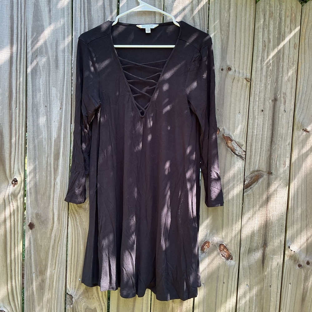 American Eagle Black Long Sleeve Dress